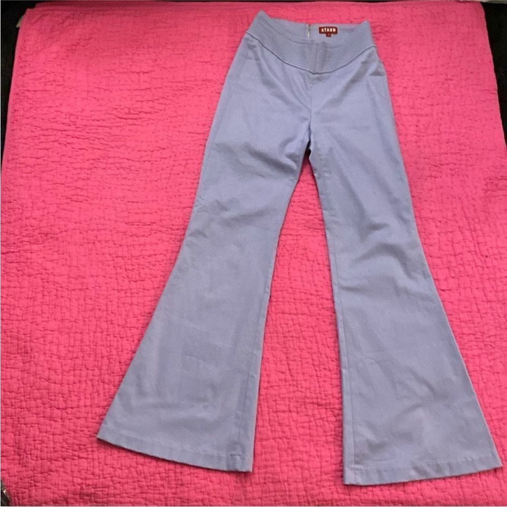 STAUD Blue Flared Pants, US2